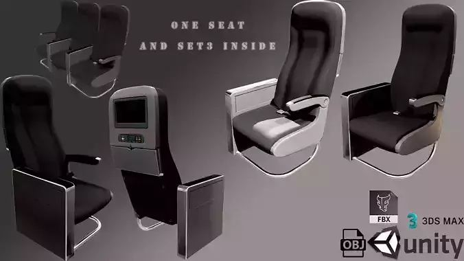 airplane passengers seats PBR