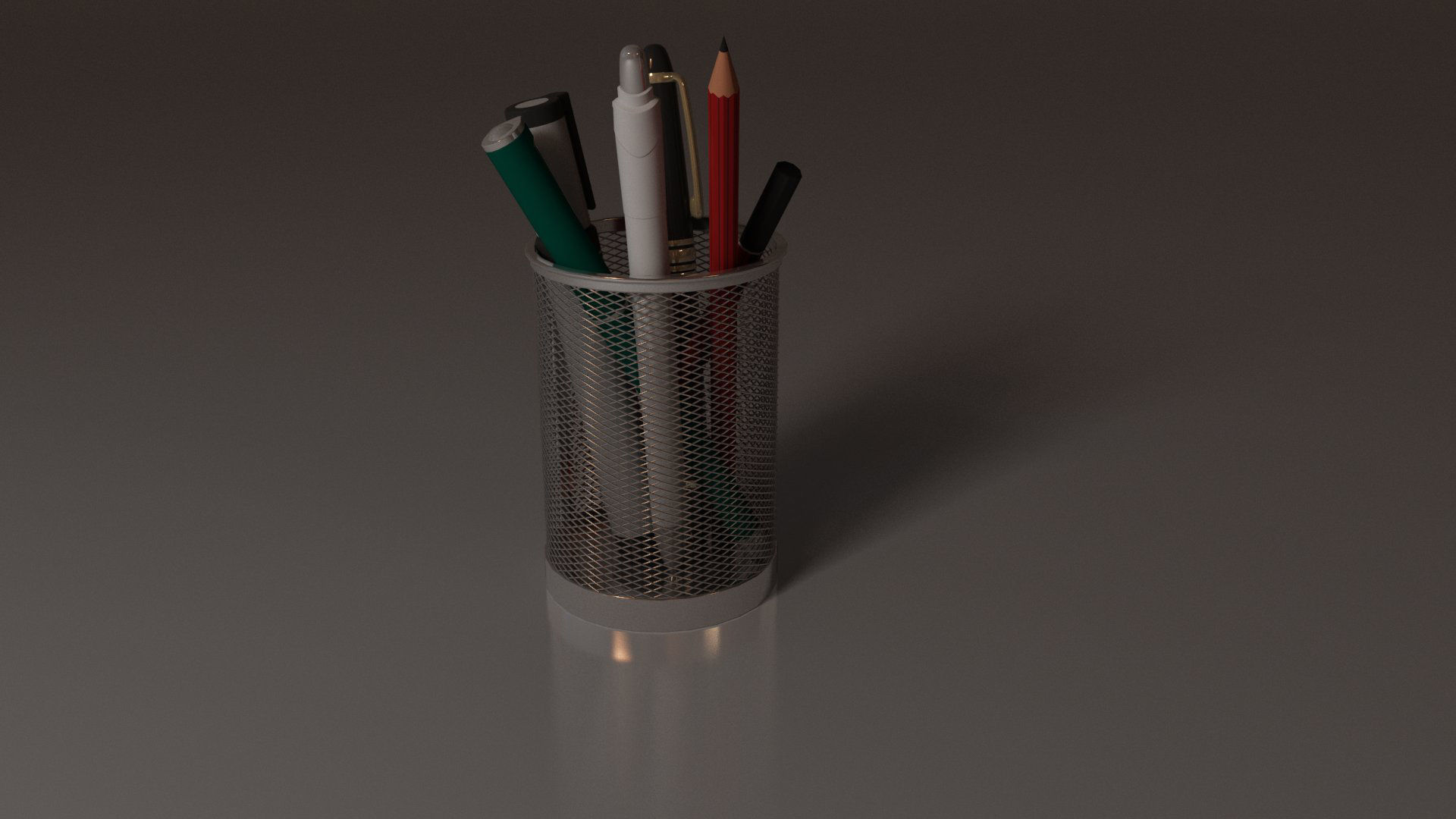 Pen Pencil Holder 3D model_6