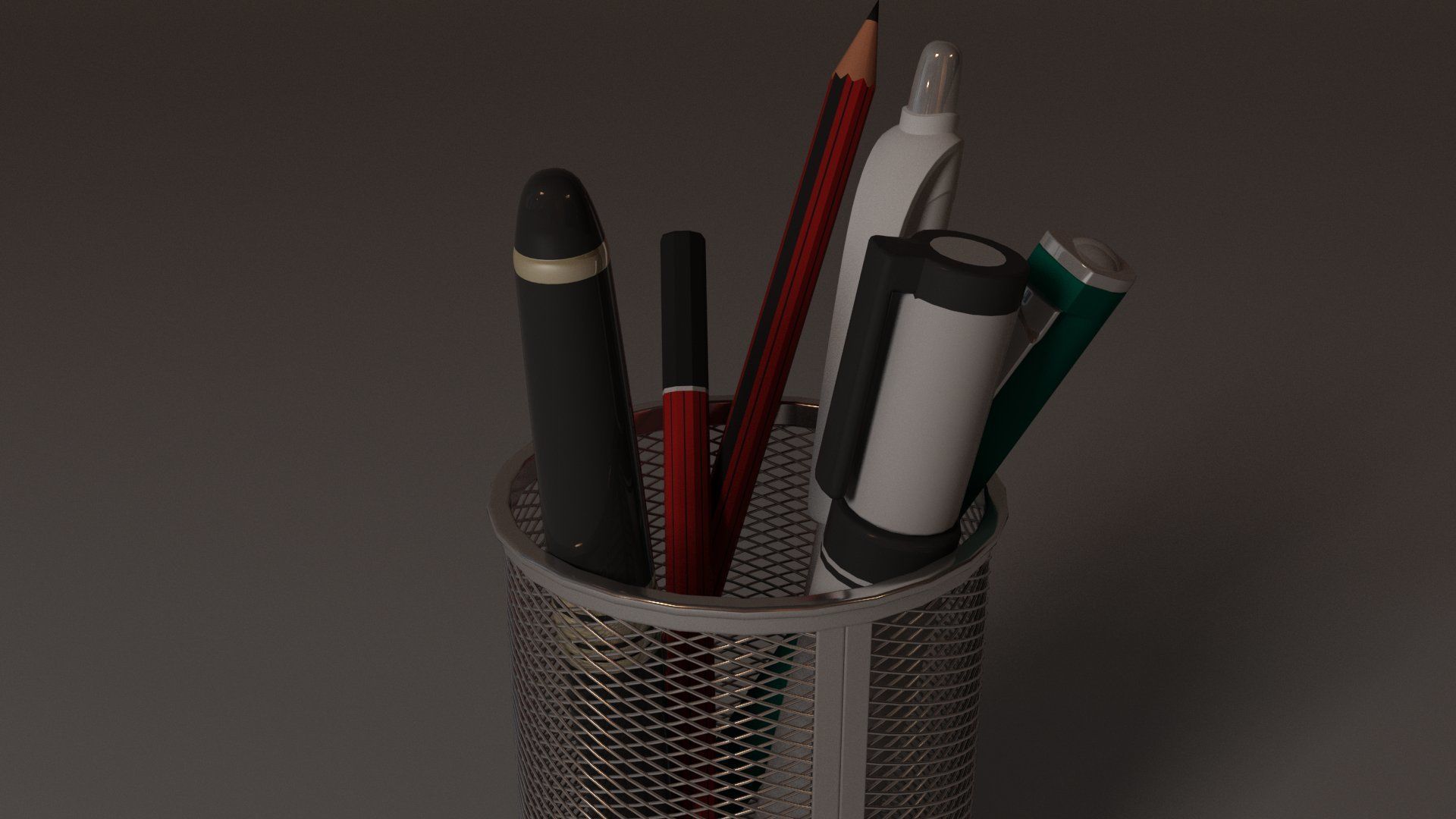 Pen Pencil Holder 3D model_19