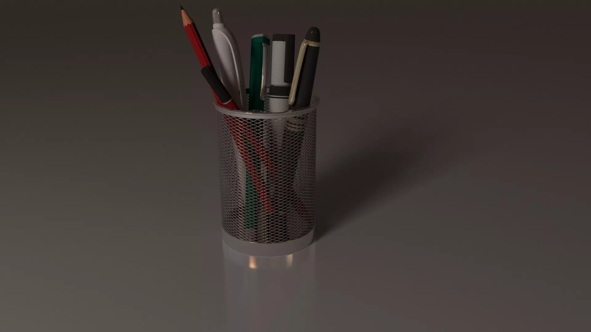 Pen Pencil Holder 3D model_0