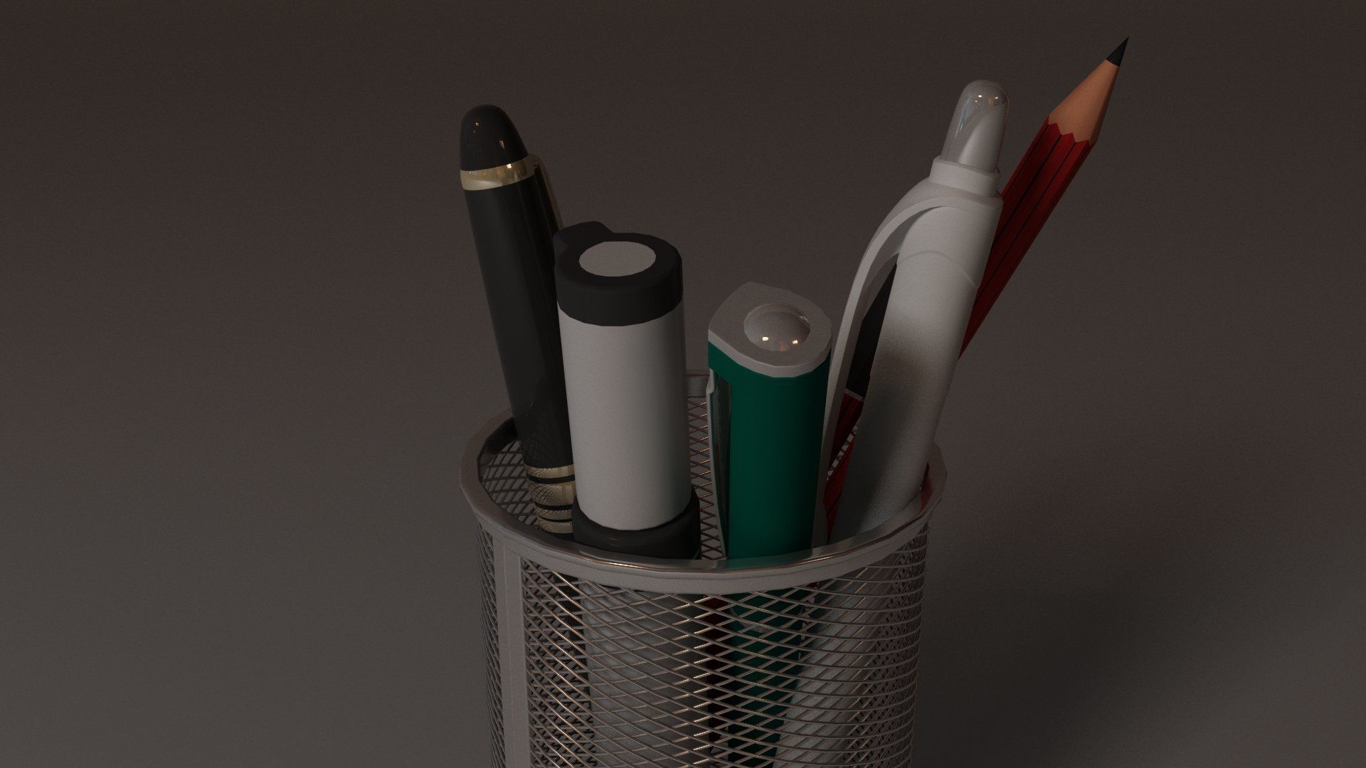 Pen Pencil Holder 3D model_20