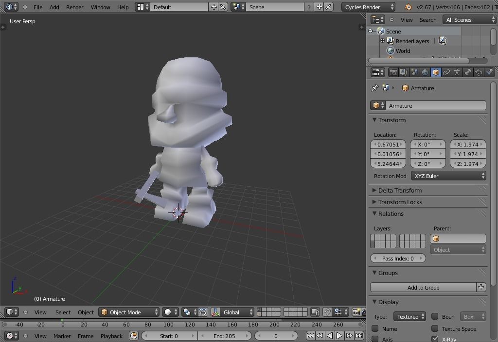 miners made in blender Low-poly 3D model_4