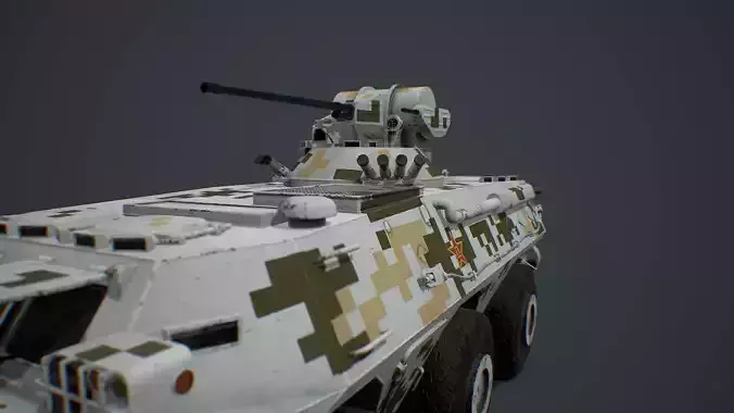 ZSL-92A military vehicle with camouflage