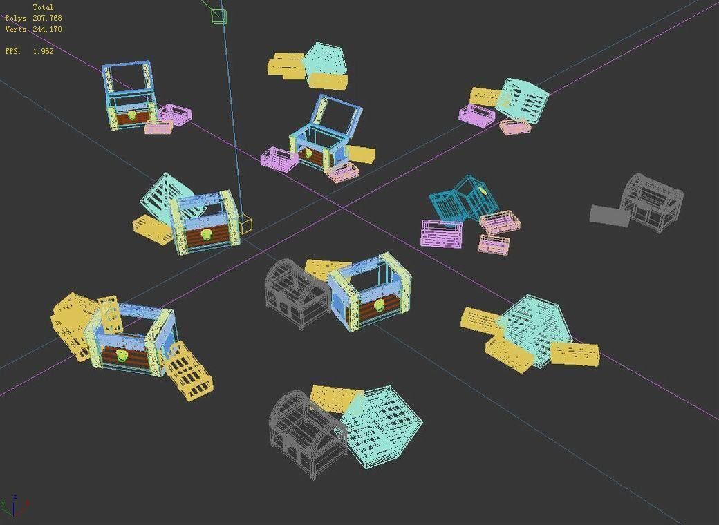 Dynasty Ancient Tombs - Treasures - Boxes 32 3D model_3