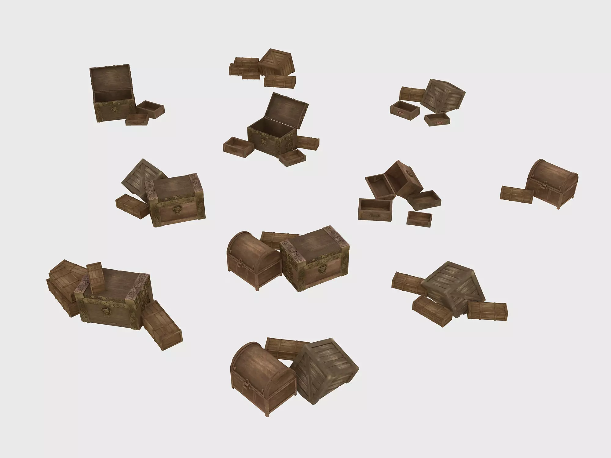 Dynasty Ancient Tombs - Treasures - Boxes 32 3D model_0