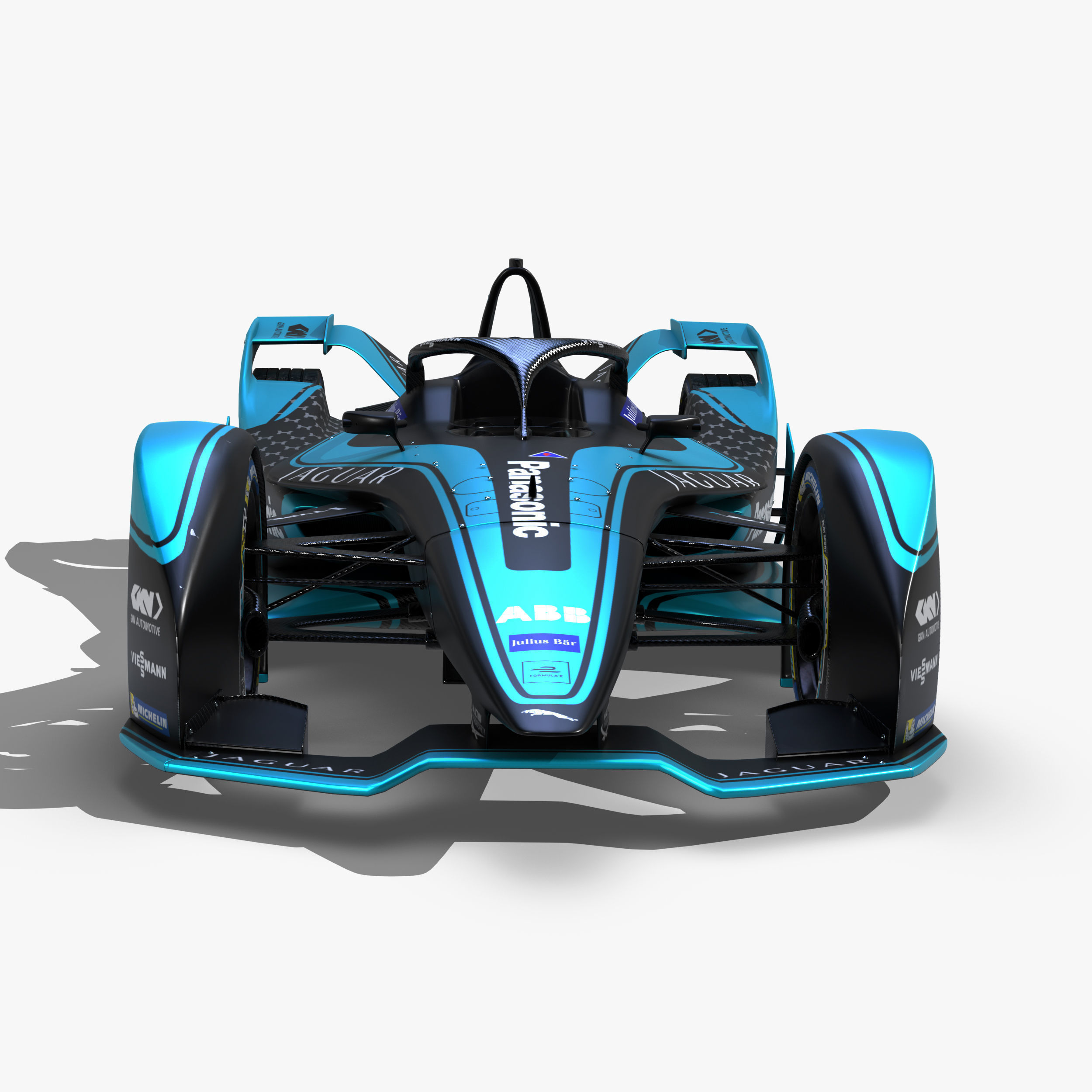 Jaguar Formula E 2020 Low-poly 3D model_11