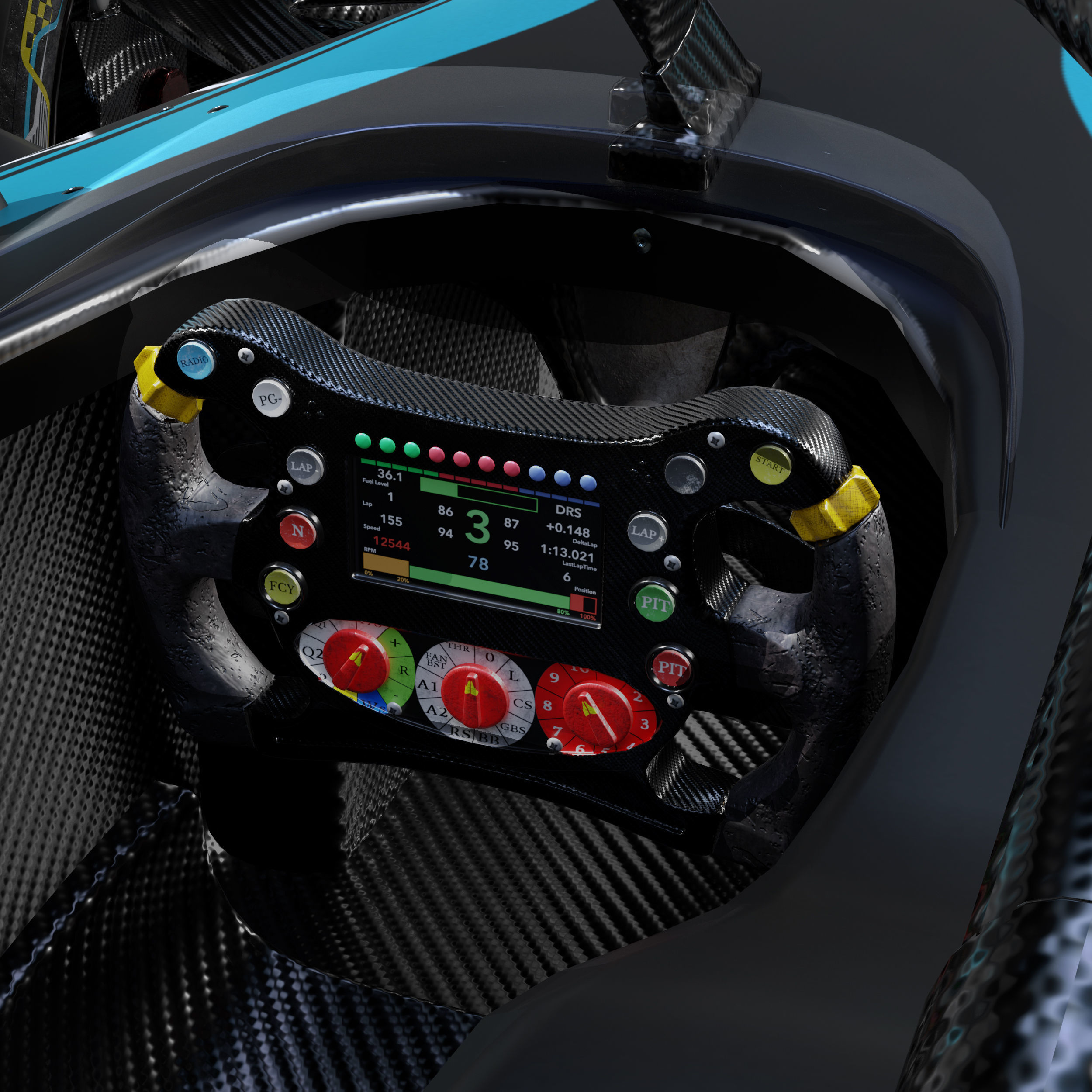 Jaguar Formula E 2020 Low-poly 3D model_5