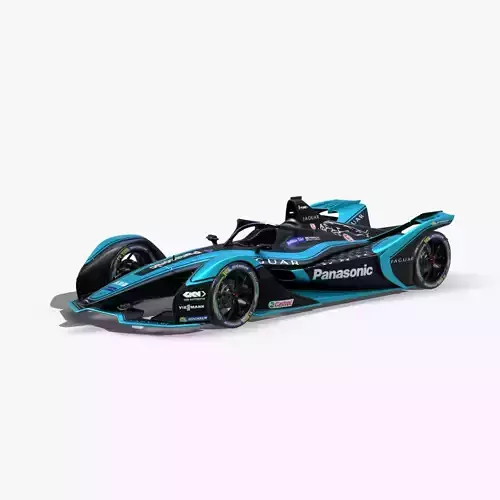 Jaguar Formula E 2020 Low-poly 3D model