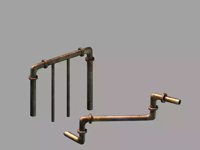 Dynasty Black Light Cavern - Safety Pipeline 02 3D model