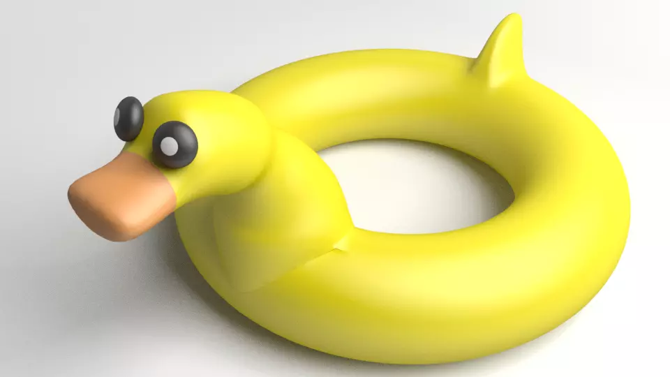Duck Swim Ring 3D model_0
