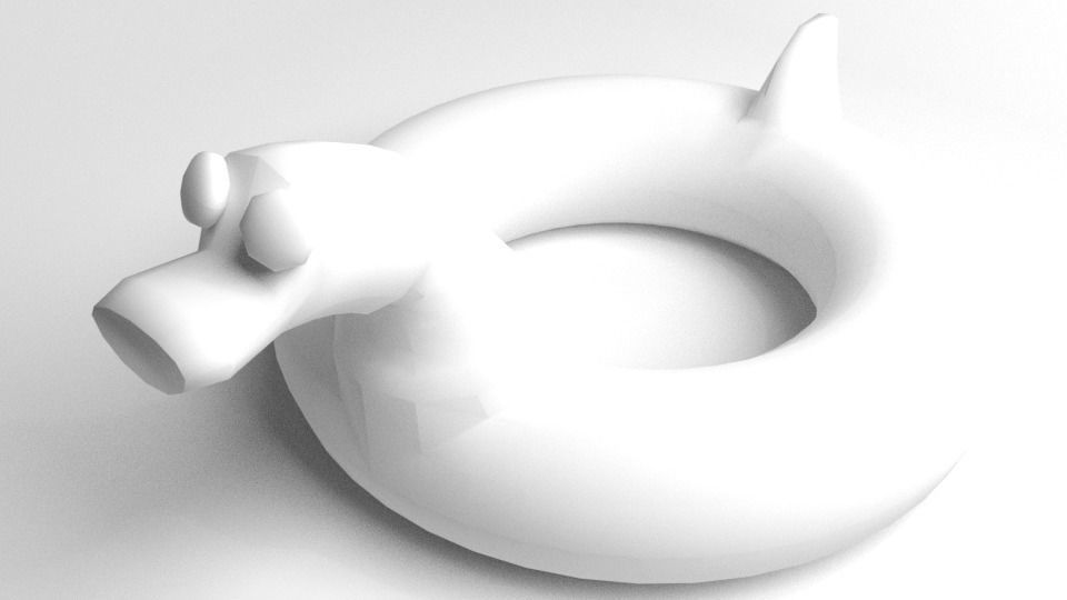 Duck Swim Ring 3D model_4