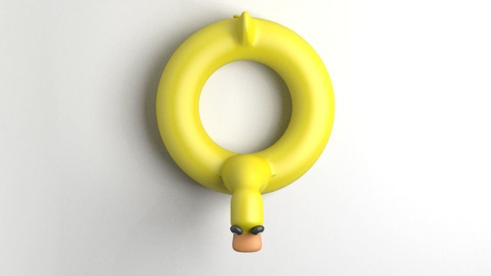Duck Swim Ring 3D model_2