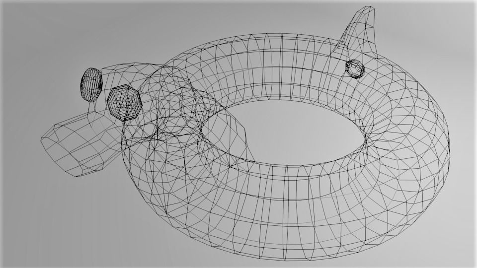 Duck Swim Ring 3D model_5