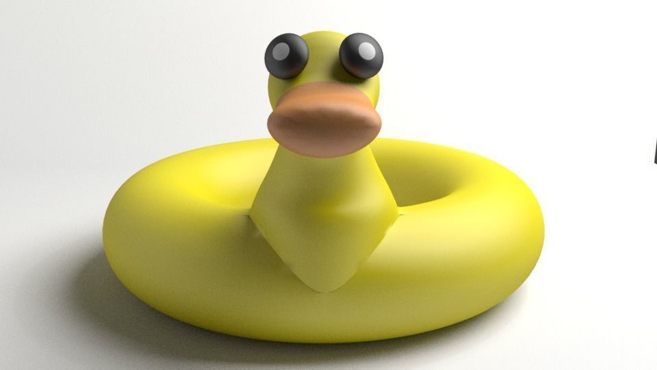 Duck Swim Ring 3D model_1