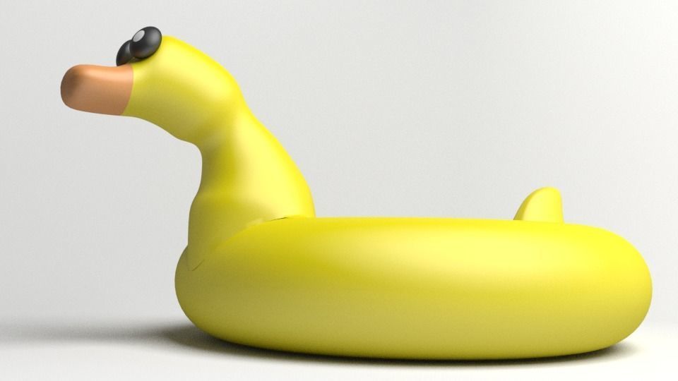 Duck Swim Ring 3D model_3