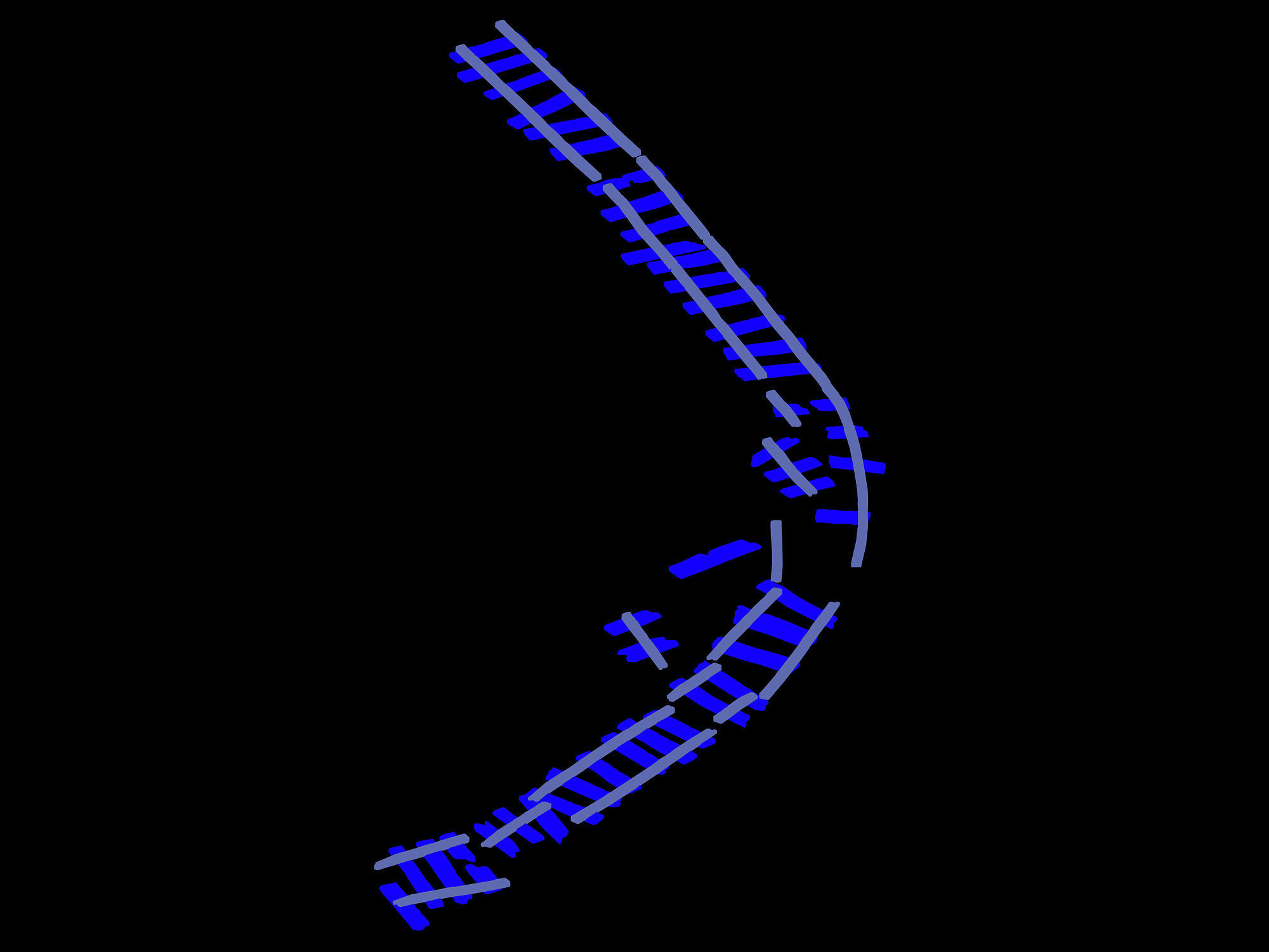 Dynasty Black Light Cave - Rail Track 01 3D model_2