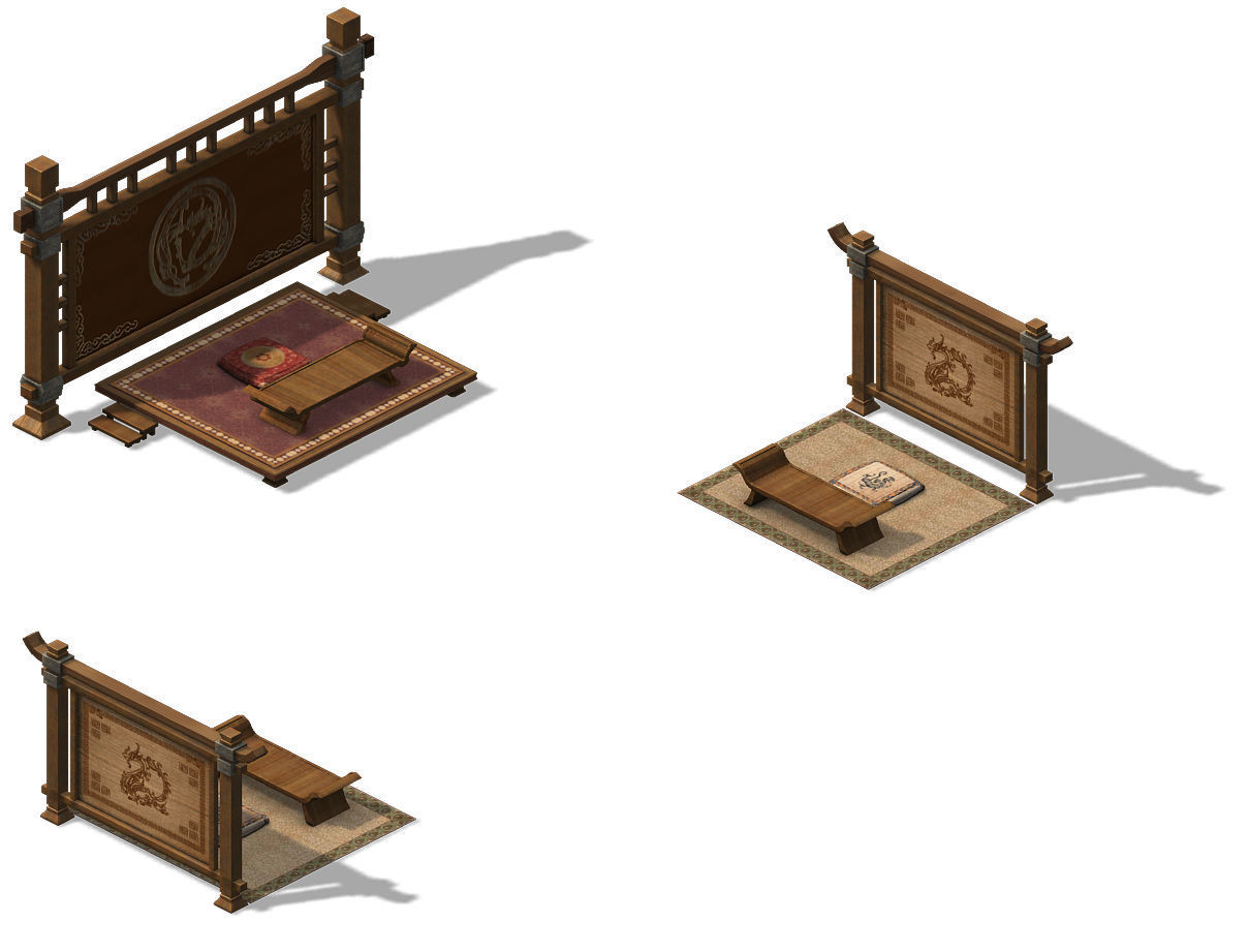 Dynasty Dynasty - Dining Table Screen 01 3D model_1