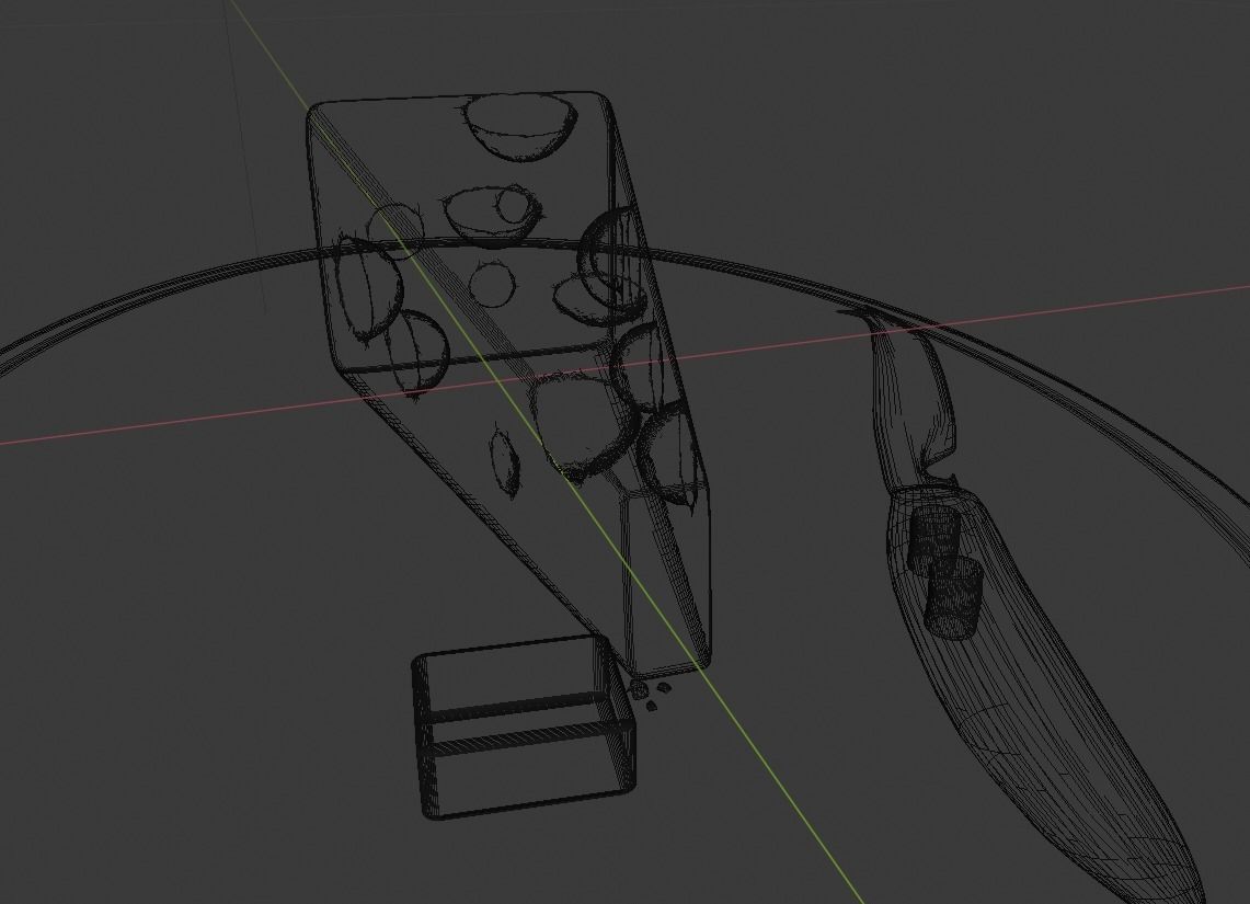 Realistic Cheese Slice 3D Model Free 3D model_10