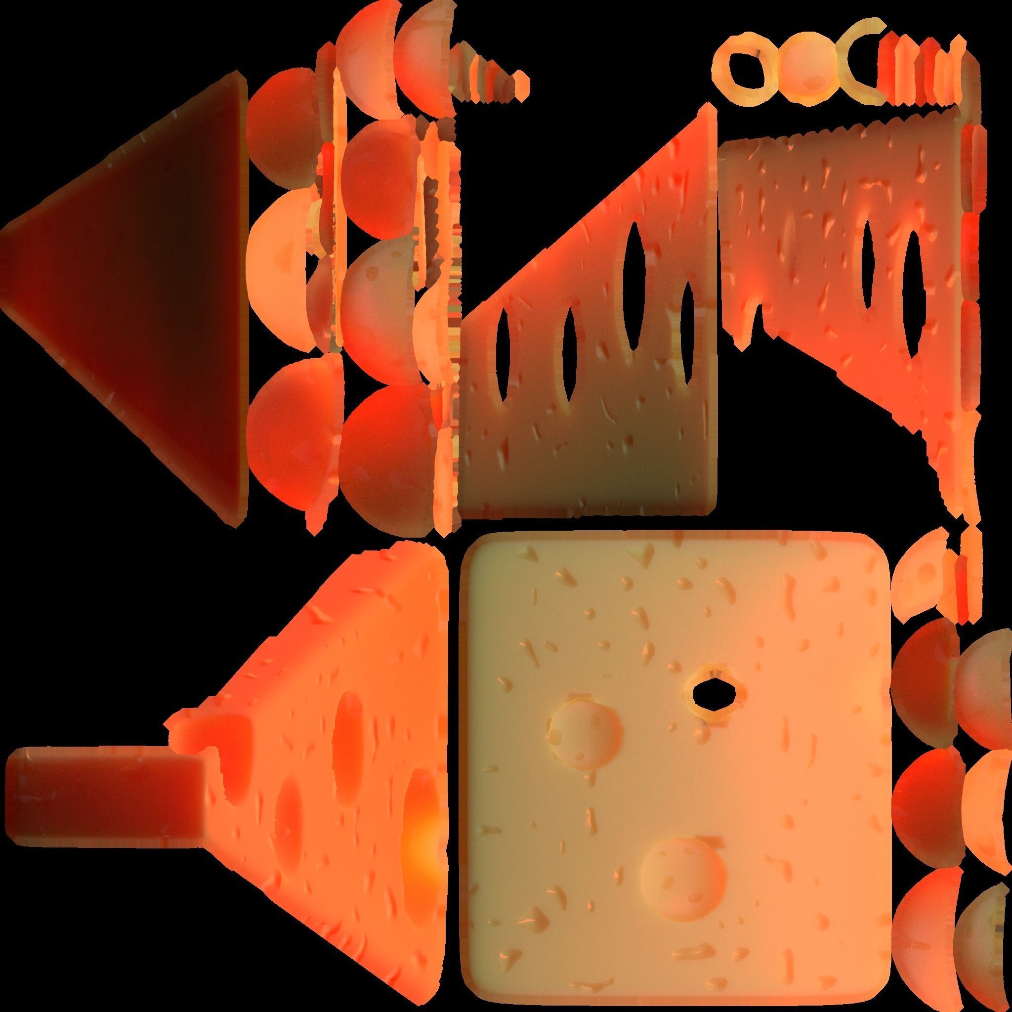 Realistic Cheese Slice 3D Model Free 3D model_27