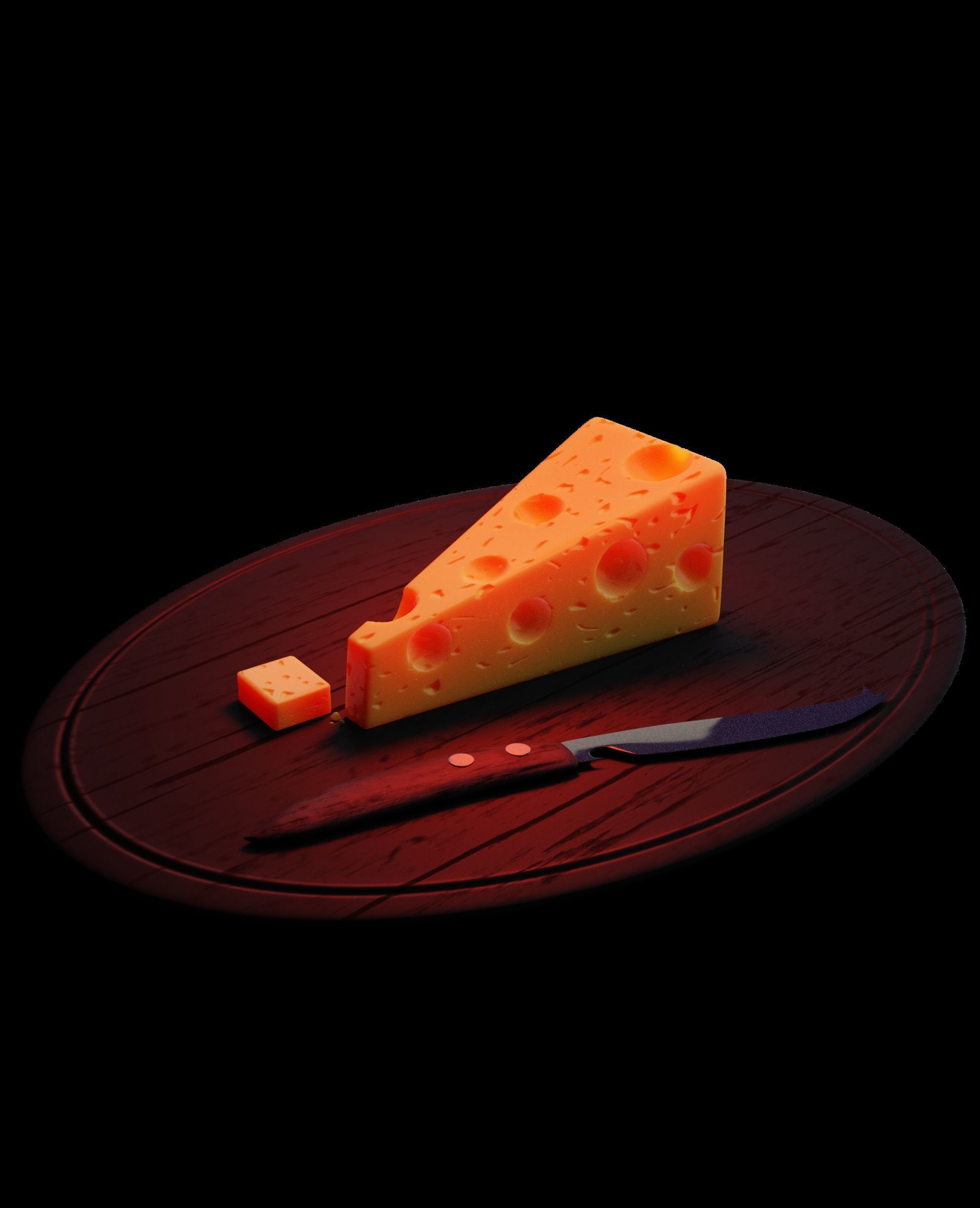 Realistic Cheese Slice 3D Model Free 3D model_18