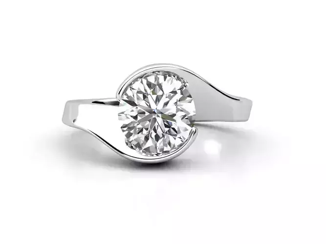 dmc-03 solitaire engagement ring with oval cut diamond