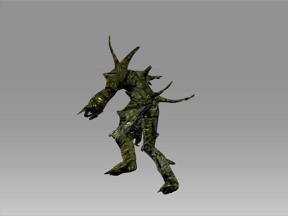 Freak of the swamp monster Low-poly 3D model_13