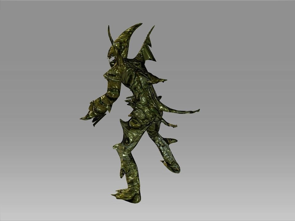 Freak of the swamp monster Low-poly 3D model_4