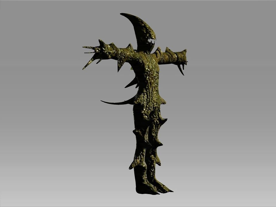 Freak of the swamp monster Low-poly 3D model_26