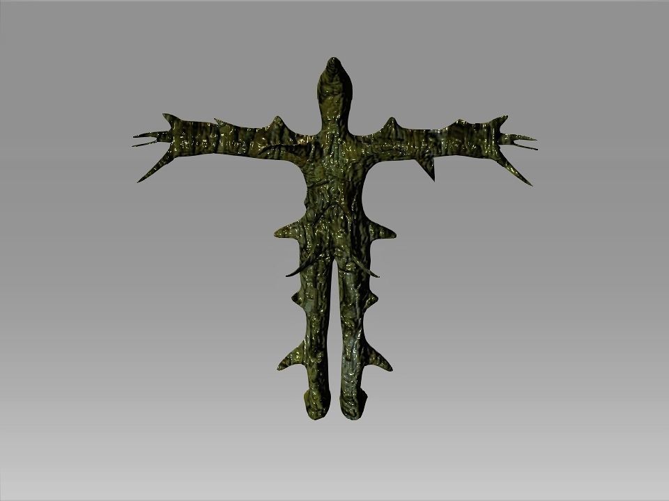 Freak of the swamp monster Low-poly 3D model_31