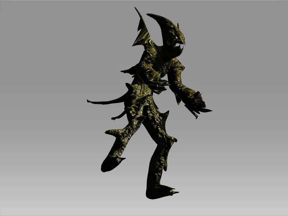 Freak of the swamp monster Low-poly 3D model_17