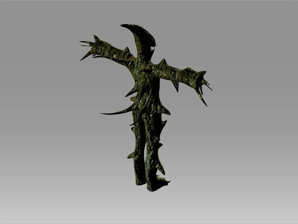 Freak of the swamp monster Low-poly 3D model_32