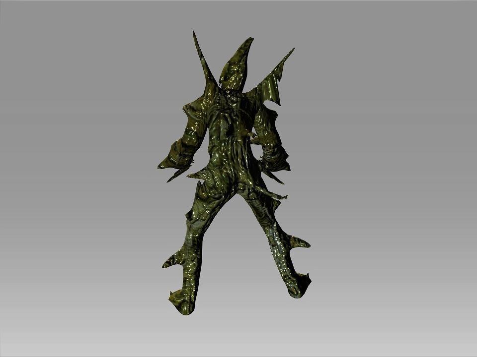 Freak of the swamp monster Low-poly 3D model_5