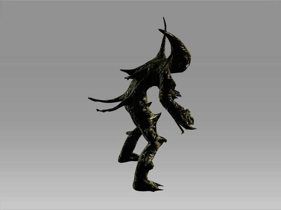 Freak of the swamp monster Low-poly 3D model_7