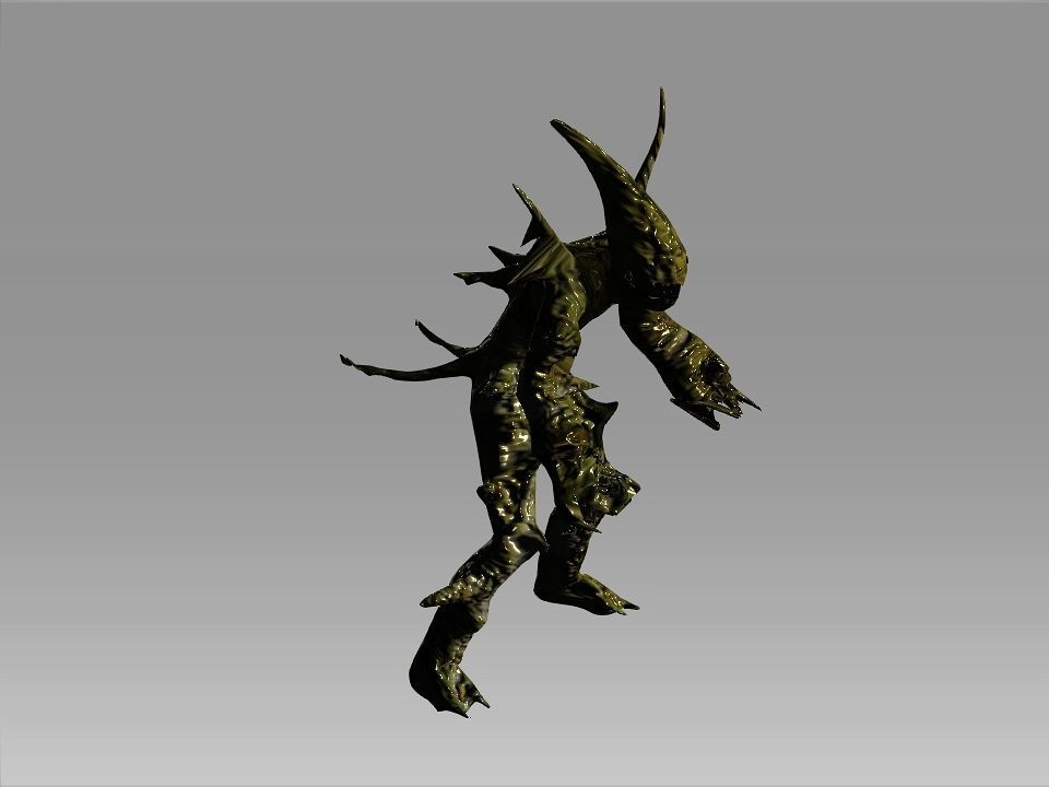 Freak of the swamp monster Low-poly 3D model_8