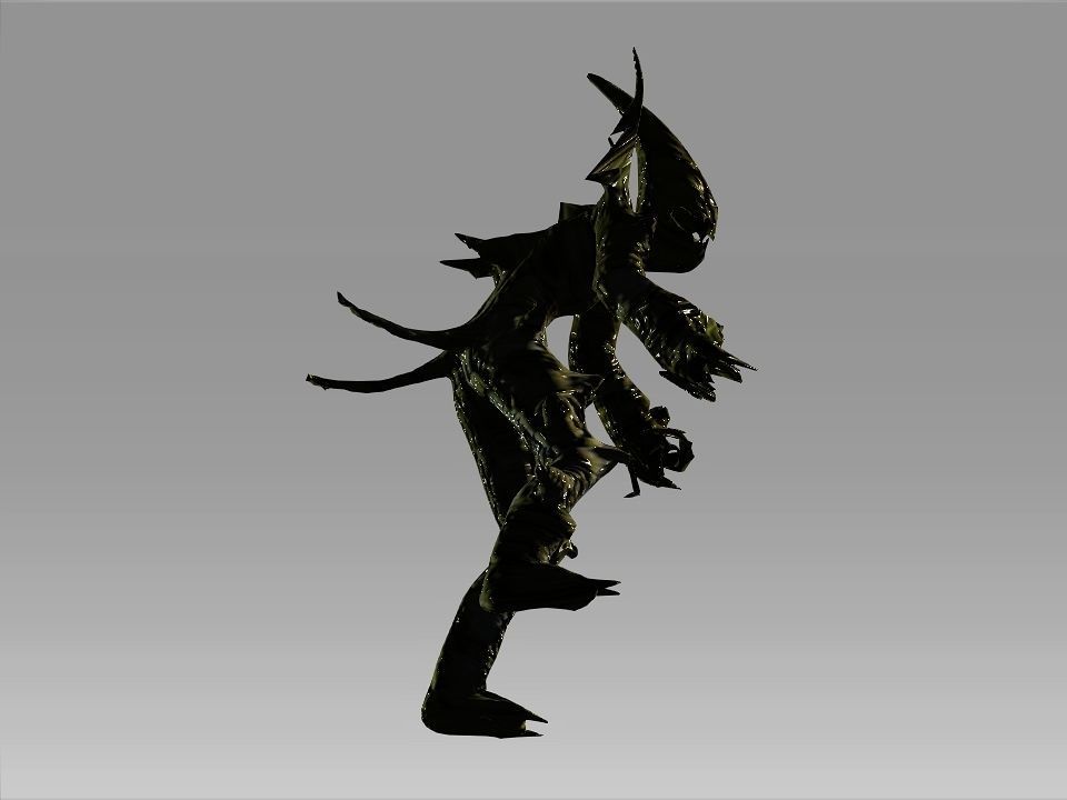 Freak of the swamp monster Low-poly 3D model_16