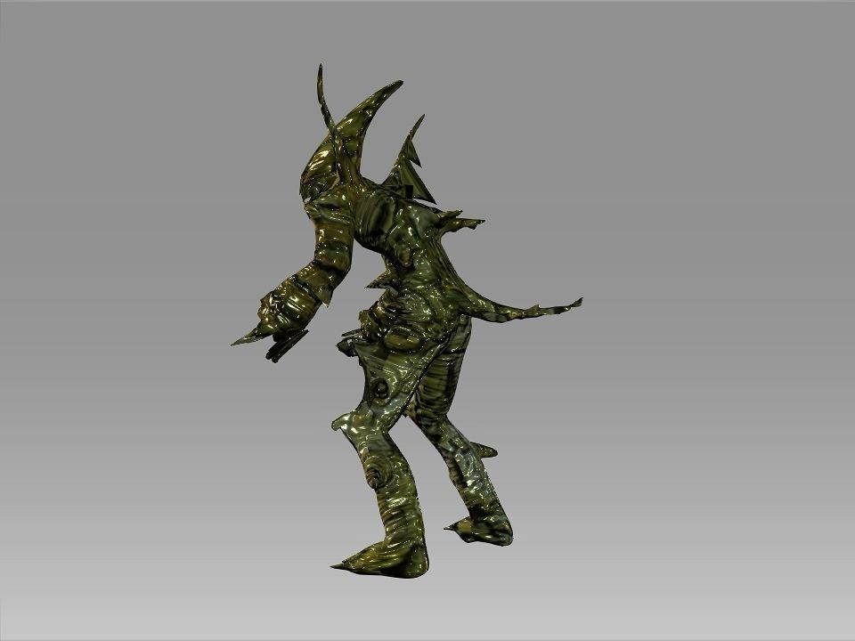 Freak of the swamp monster Low-poly 3D model_34