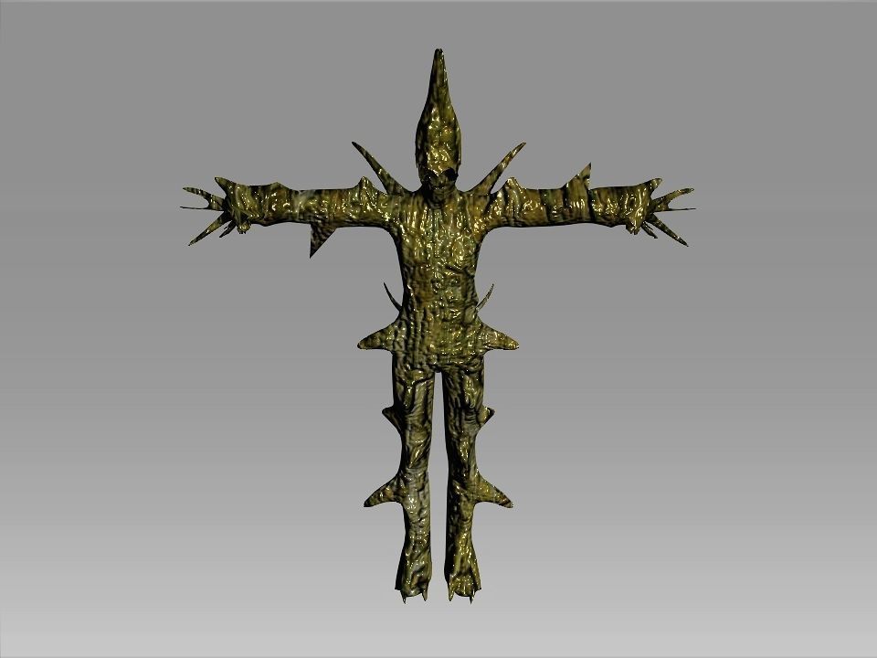 Freak of the swamp monster Low-poly 3D model_27