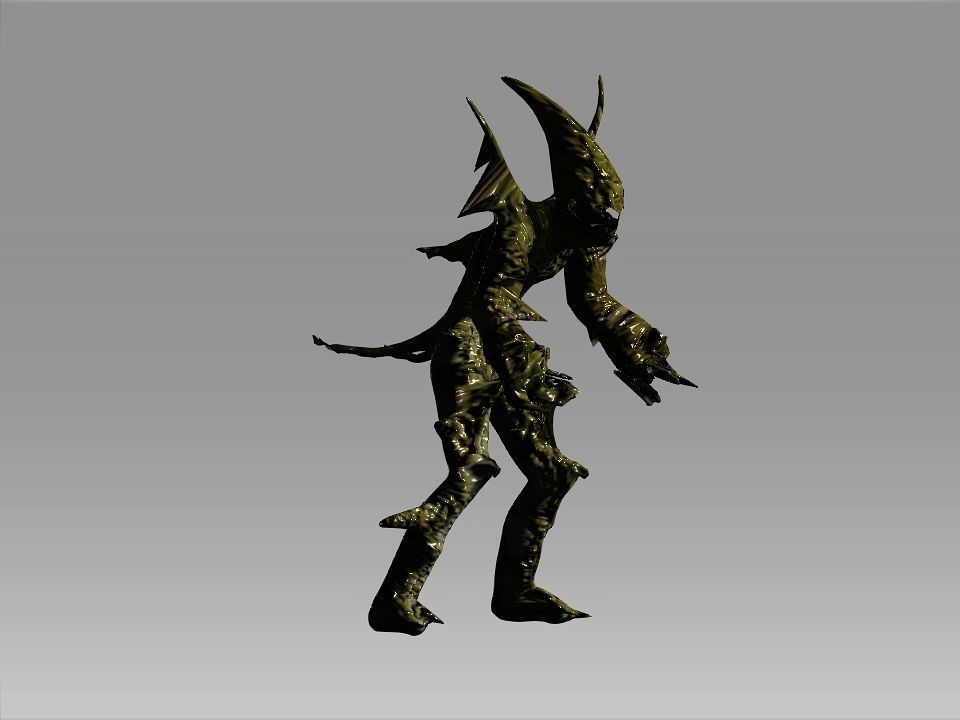 Freak of the swamp monster Low-poly 3D model_39