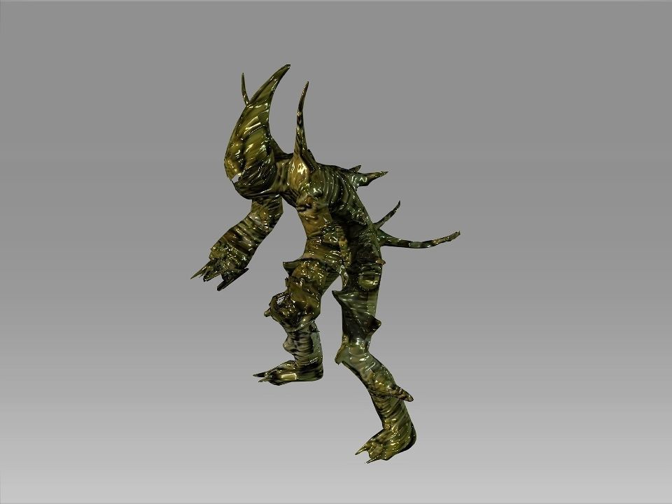 Freak of the swamp monster Low-poly 3D model_2