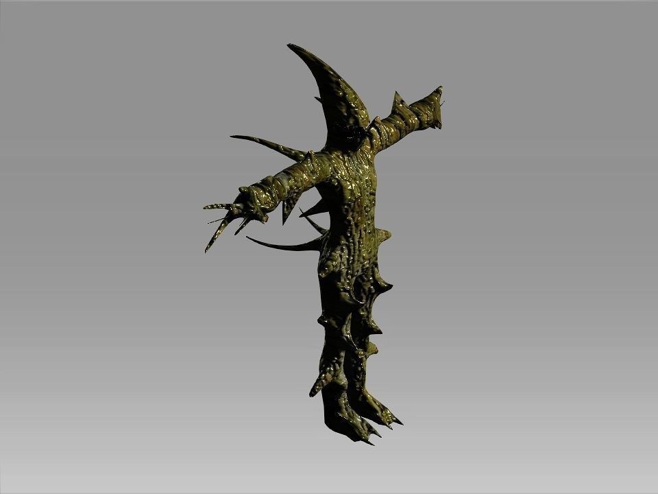 Freak of the swamp monster Low-poly 3D model_35