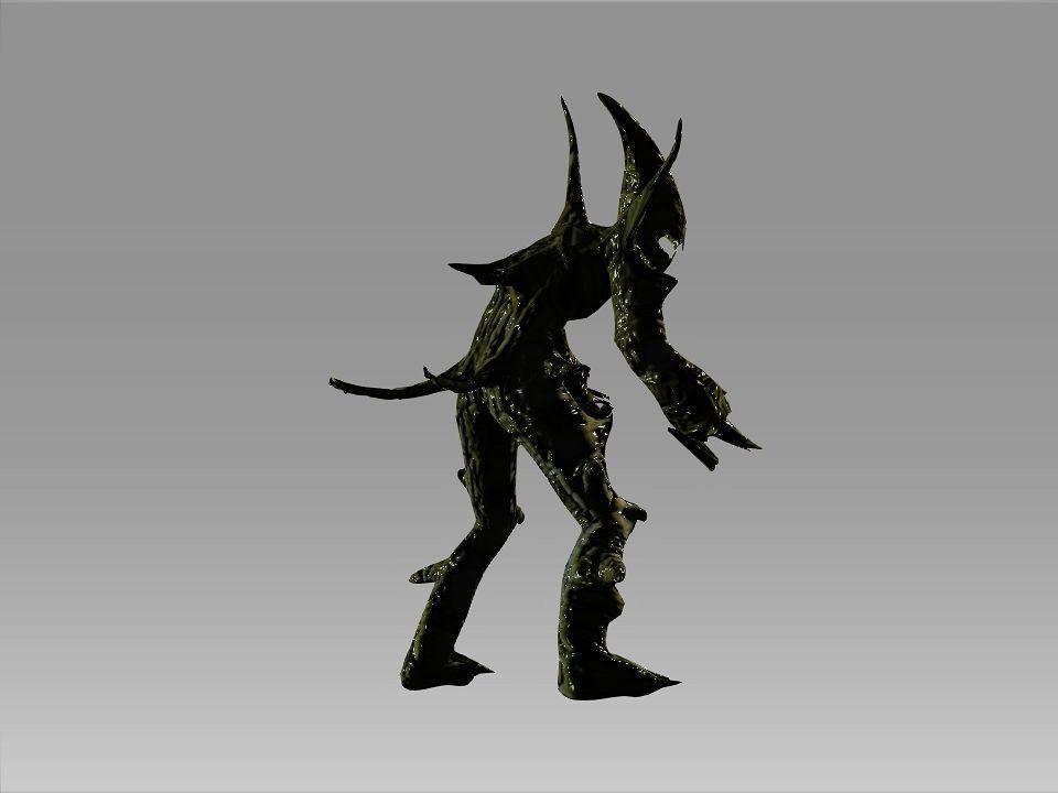 Freak of the swamp monster Low-poly 3D model_37