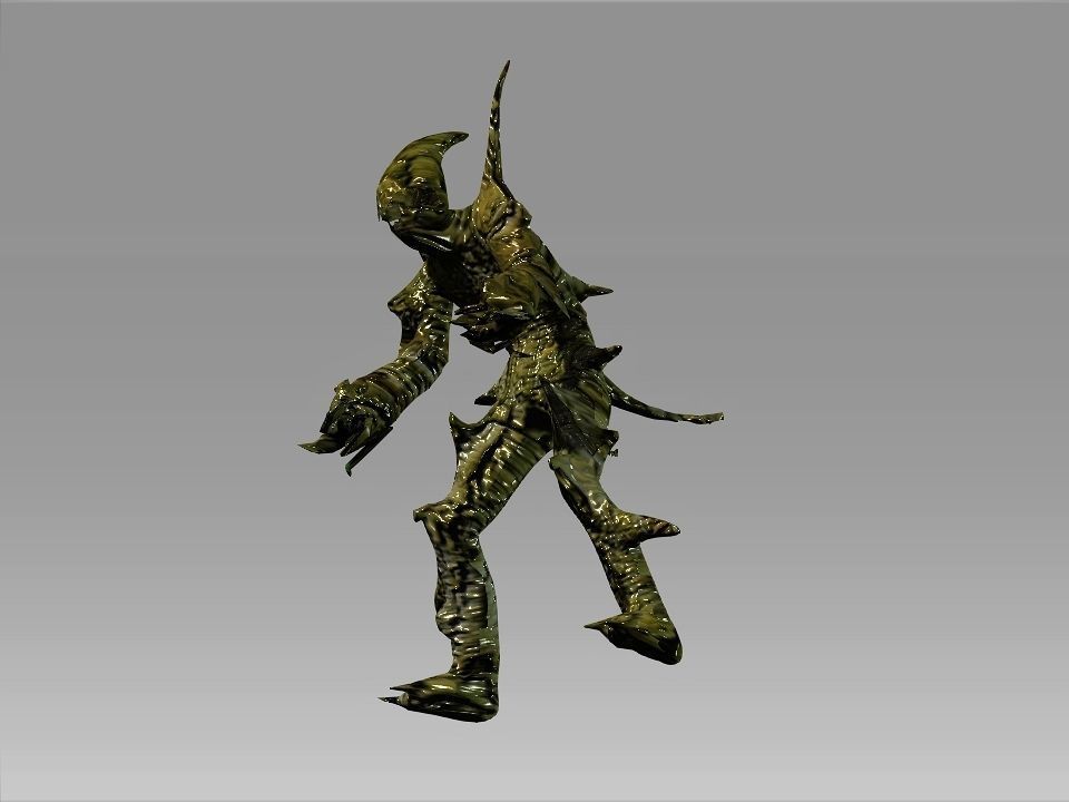 Freak of the swamp monster Low-poly 3D model_10