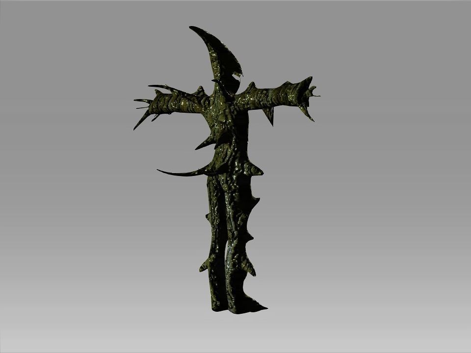 Freak of the swamp monster Low-poly 3D model_24