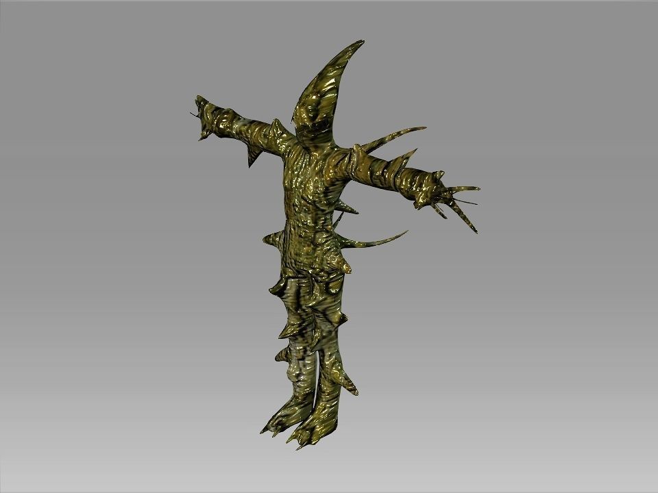 Freak of the swamp monster Low-poly 3D model_28