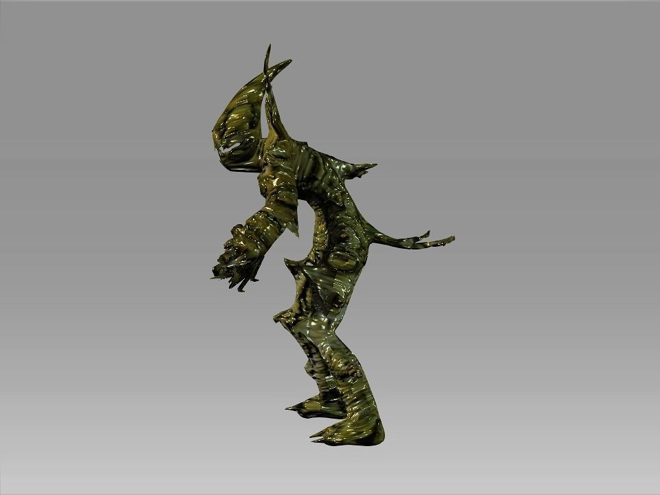 Freak of the swamp monster Low-poly 3D model_23