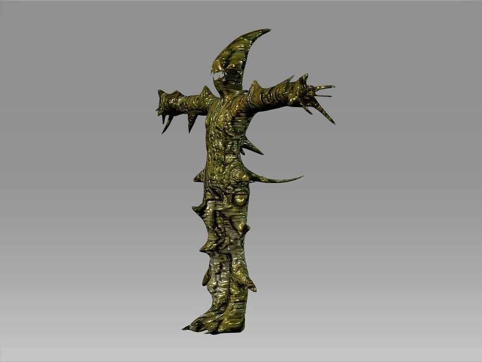 Freak of the swamp monster Low-poly 3D model_19