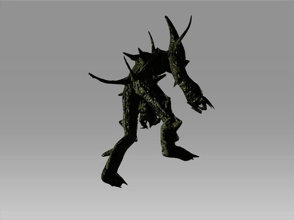 Freak of the swamp monster Low-poly 3D model_15