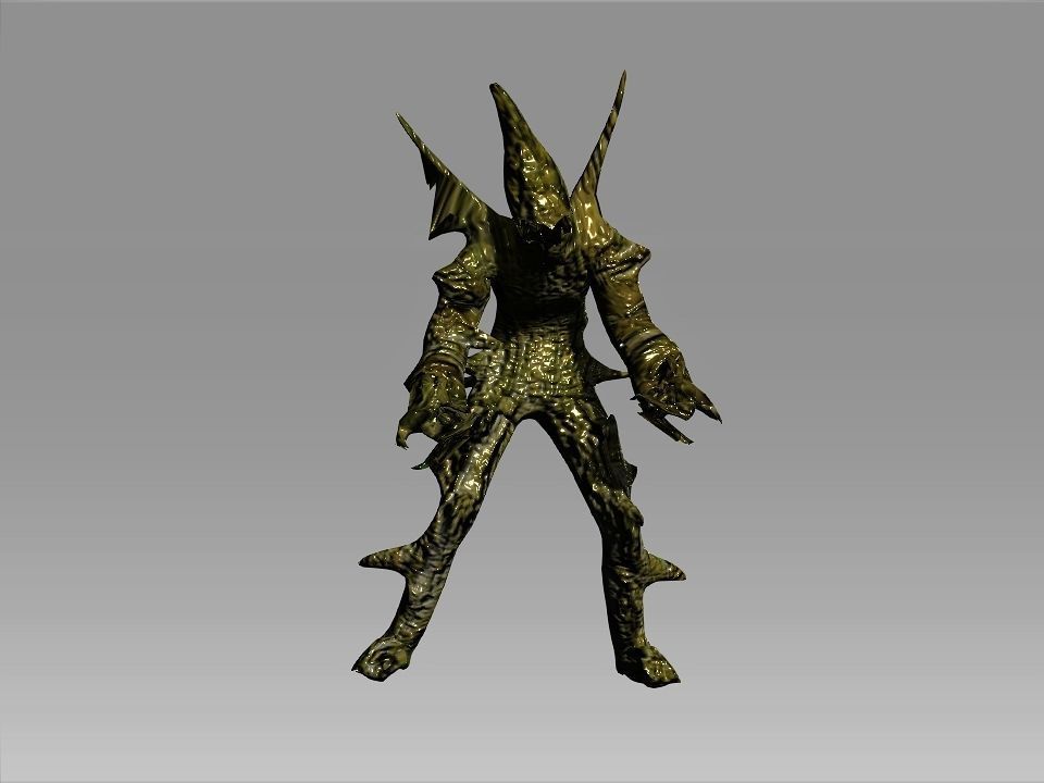 Freak of the swamp monster Low-poly 3D model_1