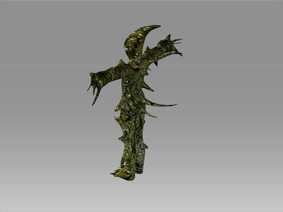 Freak of the swamp monster Low-poly 3D model_30