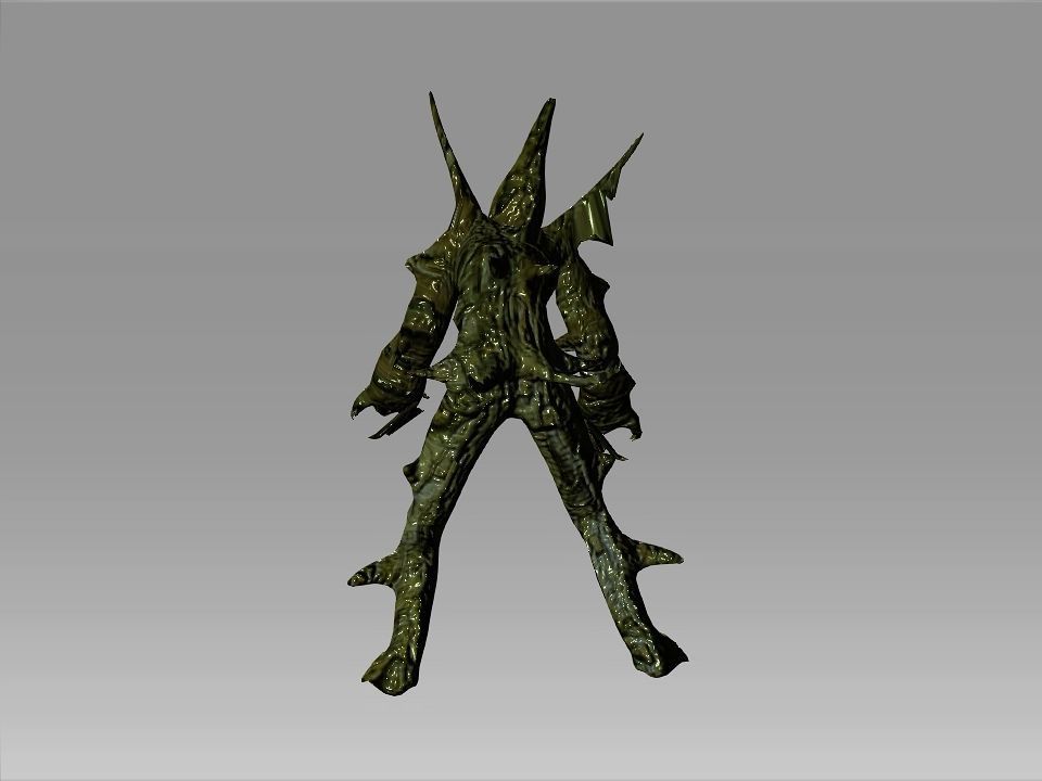 Freak of the swamp monster Low-poly 3D model_36
